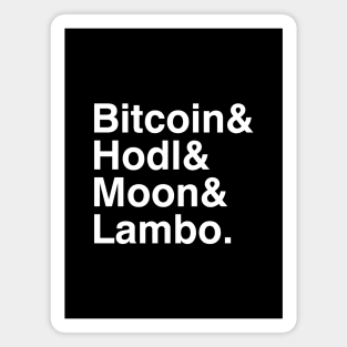 Bitcoin, Hodl, Moon Magnet